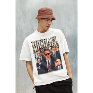 Michael Scott Collage Shirt White